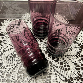 Стаканы из марганцевого стекла Стрыйского СЗ 1970х гг. Редкие! Цена за 6шт. Картинка 4